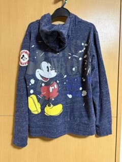 【希少/絶版】ディズニーストア公式 ミッキービッグプリント ジップパーカー Mのサムネイル