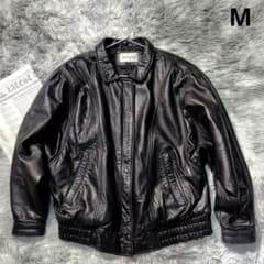 90s ヴィンテージ A2 G1 フライトジャケット 羊レザージャケット 黒 M