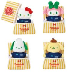 サンリオキャラクターズ×ファミチキマスコットキーホルダー 全4種 新品 サンリオ ファミチキ グッズ マスコットキーホルダー ファミマ