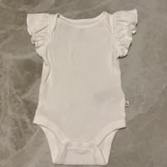 【美品】babyGAP ロンパース 白 フリル袖 60 半袖 女の子のサムネイル