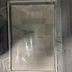 帯 市松模様 幾何学文様 ベージュ系　夏用