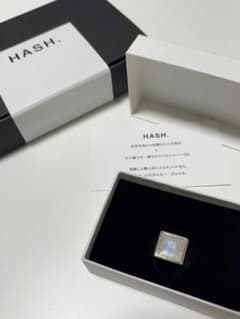 HASH. レインボームーンストーン スクエアリング 12号 - メルカリ