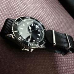 訳あり新品】メンズ腕時計 ノーロゴ ノーブランド 黒文字盤 ダイバーズ