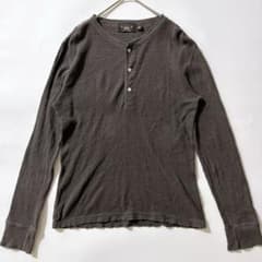 木村拓哉着用✨RRL ヘンリーネック ワッフルカットソー グレー M