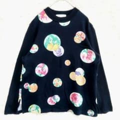 レオナール　LEONARD　ニット　トップス　花柄　フルーツ　総柄　長袖　M レオナール LEONARD ニット トップス 花柄 フルーツ 総柄 長袖 M