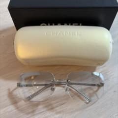 美品 CHANEL シャネル 4017 リムレス サングラス グレー 付属品完備