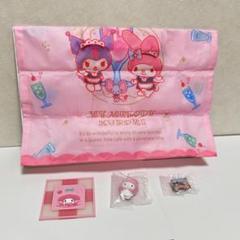 サンリオ　エコバッグ　フロッキードール　コースター　ピンバッジ