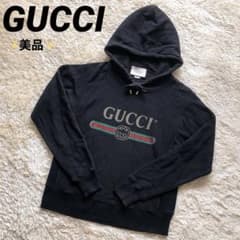 【美品】GUCCI グッチ インターロッキングG フーデッドパーカー ブラック GUCCIパーカーインターロッキングフーディーオーバーサイズ