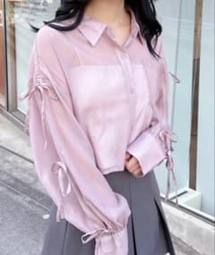 INGNI 袖リボンラメシアーショートシャツのサムネイル