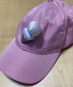 アイスクリームモチーフ付き ピンク色 キッズキャップのサムネイル