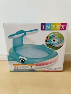 【新品未使用】　値下げ　ビニールプール　コストコ　くじらくん　INTEXのサムネイル