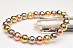 宇宙からの贈り物 アルタイ隕石(メテオライト)　8mm　ミックス ブレスレット 1点物】宇宙からの贈り物 MIXメテオライト(アルタイ隕石) 8mm