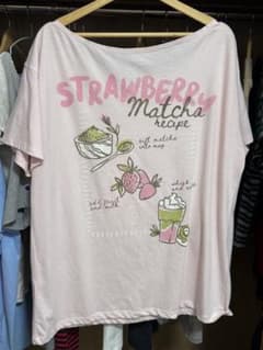 Hollister ストロベリー抹茶レシピ Tシャツ ピンクのサムネイル