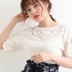 マジェスティックレゴン フラワーレース切り替えトップスのサムネイル