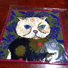 man9 x Enjeau ハンカチ 猫柄 シェニール織のサムネイル