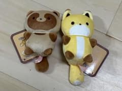 タヌキとキツネ マスコット2種のサムネイル