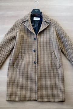 CELINE ラグランスリーブマック / ハウンドトゥースウール マックコート CELINE ラグランスリーブマック / ハウンドトゥースウール