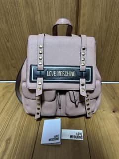 LOVE MOSCHINO スタッズ付きバックパック ピンク LOVE MOSCHINO スタッズ付きバックパック ピンク - メルカリ
