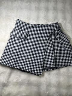 ZARA キッズ 千鳥格子柄 キュロットスカート 140cmのサムネイル