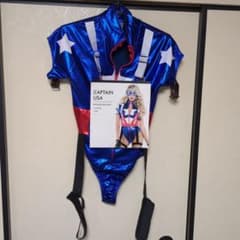 CAPTAIN USA Cosplay Costume Romper with Belt