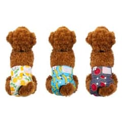 CuteBone 犬用マナーベルト おむつカバー　果物柄 3枚セット 中小型犬用のサムネイル