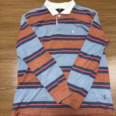 A*i様 VOLCOM ストライプ 長袖ポロシャツ Mのサムネイル