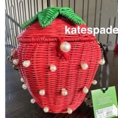 ケイトスペードターゲットコラボ完売品いちご　かごバッグ新品 ケイトスペードターゲットコラボ完売品いちご かごバッグ新品 - メルカリ
