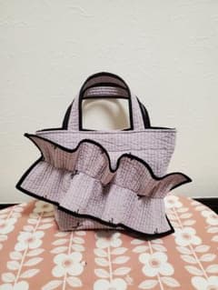 ヌビバッグ フリル リボン刺繍 トートバッグのサムネイル