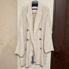 最終値下げ＊【jeanasis】リネンヘリンボンダブルジャケット アイボリーのサムネイル