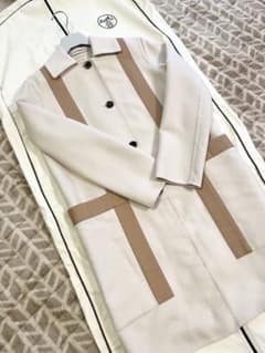 【極美品】HERMÈS（エルメス）カシミヤ100×ディアスキン コート 極美品】HERMÈS（エルメス）カシミヤ100×ディアスキン コート 36