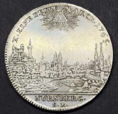 1765年 ニュルンベルク 都市景観 ターラー銀貨 古銭 - メルカリ
