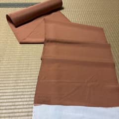 色無地反物　明るい茶系　正絹のサムネイル
