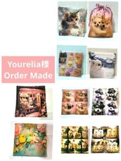 Yourelia様】ハンドメイドオーダー☆犬猫☆ポーチ&巾着&ハンカチ10点
