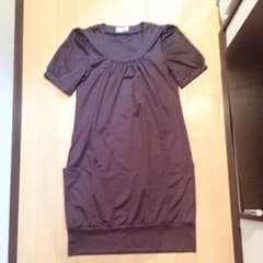美品ミルクティ授乳ワンピL茶色のサムネイル