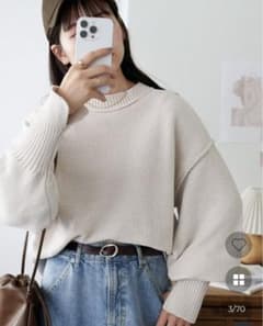 DISCORT ベロアモールクルーネックプルオーバーのサムネイル