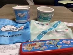 JAL カトラリーセット　コップ　袋のサムネイル