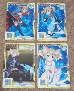 ト*ん様 ソードアート・オンライン シリカ カード 4枚セットのサムネイル