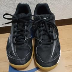 ミズノMIZUNOバレーボールシューズ　ブラックスニーカーのサムネイル