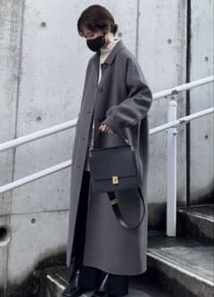 Audrey and John Wad リブ付きウールビーバーロングコート - メルカリ