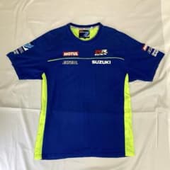 SUZUKI レーシング Tシャツ 両面 袖プリント バイク 企業T モーター系