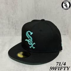 【海外限定】 ホワイトソックス 59FIFTY ティファニーブルー 黒 71/4 海外限定】 ホワイトソックス 59FIFTY ティファニーブルー 黒 71/4