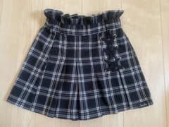JENNI love 黒チェック　キュロット　ショートパンツ　130