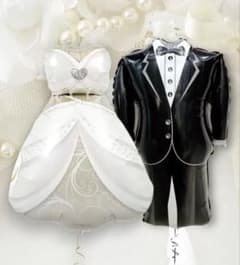 ウェディング バルーン 2個セット 新郎新婦のサムネイル