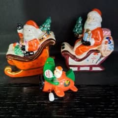 サンタクロース 置物 陶器製 3点セット - メルカリ