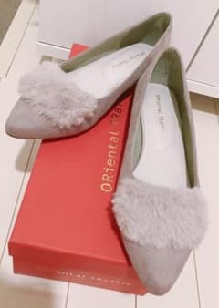 【セール中】oriental traffic パンプス 薄紫 ファーのサムネイル