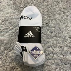 adidas ソックス 3足組 26-28cm ホワイトのサムネイル