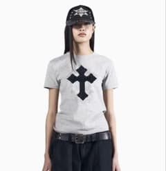AAKAM クロスロゴ Tシャツ グレー サイズのサムネイル
