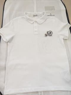 大人気 MONCLER ポロシャツ ホワイト ダブルロゴワッペン - メルカリ