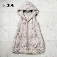 未使用級❤️PRIDE プライド　ダウンベスト　ベージュ　スウェード　Mサイズ 未使用級❤️PRIDE プライド ダウンベスト ベージュ スウェード M