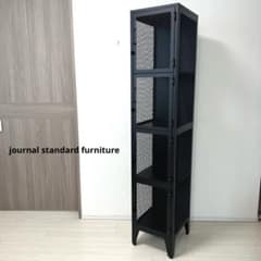 【ジャーナルスタンダードファニチャー】ブラックスチール メッシュロッカー 4段 ジャーナルスタンダードファニチャー】ブラックスチール メッシュ
